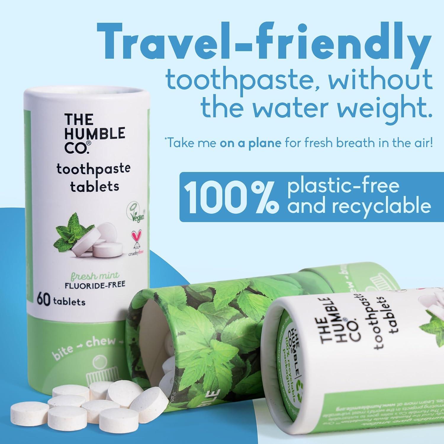 image:imageThe Humble Co FluorideFree Chewable Toothpaste Tablets Charcoal Bite Chew Brush Zero Water amp Plastic Free Toothpaste Tabs TravelFriendly amp WasteFree Dental Oral Care Hygiene 180 CountMint Fluoride Free