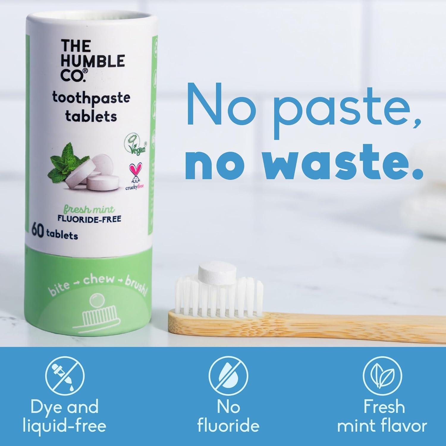 image:imageThe Humble Co FluorideFree Chewable Toothpaste Tablets Charcoal Bite Chew Brush Zero Water amp Plastic Free Toothpaste Tabs TravelFriendly amp WasteFree Dental Oral Care Hygiene 180 CountMint Fluoride Free