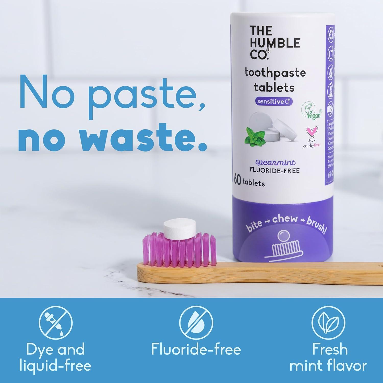 image:imageThe Humble Co FluorideFree Chewable Toothpaste Tablets Charcoal Bite Chew Brush Zero Water amp Plastic Free Toothpaste Tabs TravelFriendly amp WasteFree Dental Oral Care Hygiene 180 CountSensitive