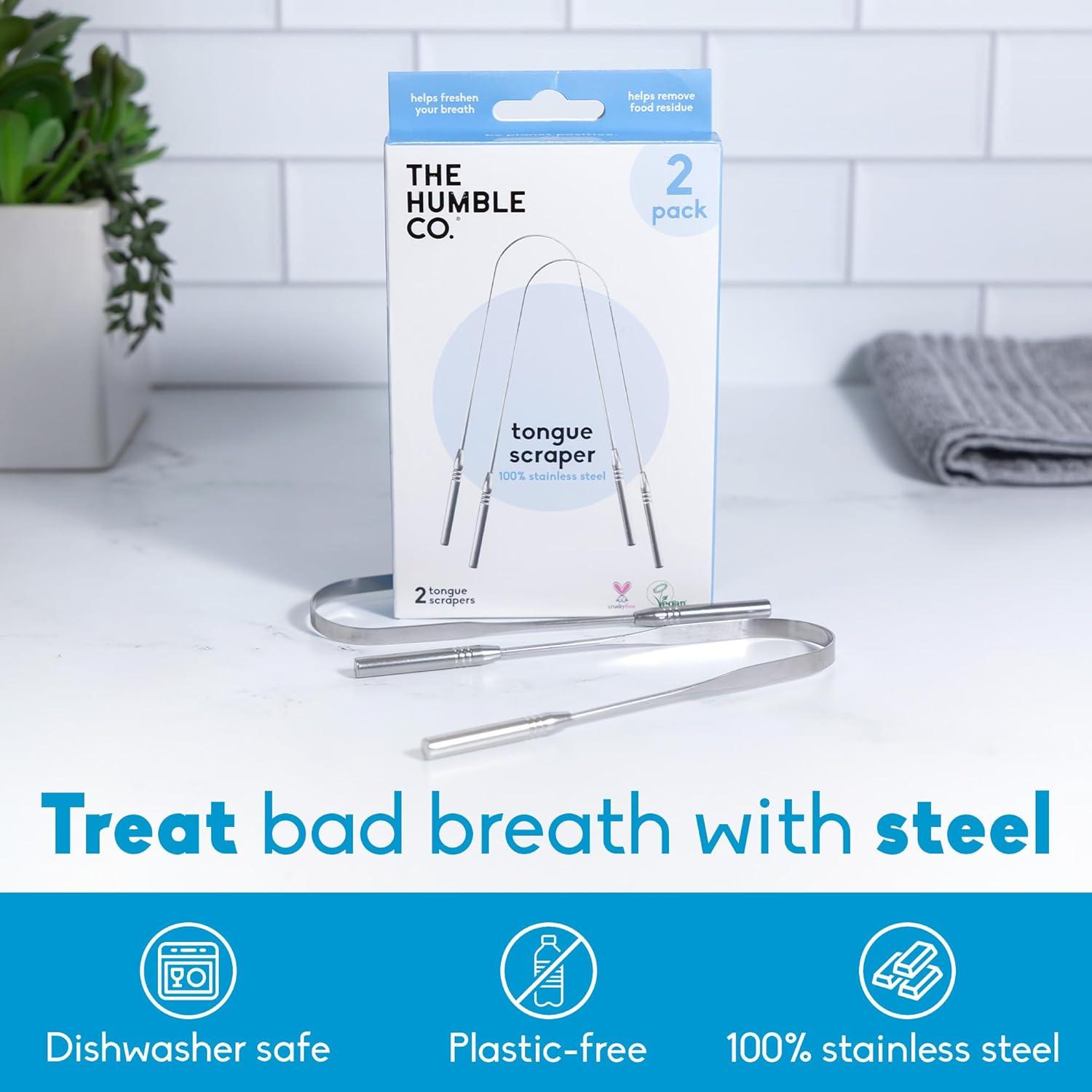 image:imageThe Humble Co Tongue Scraper for Adults amp Kids 2 Pack 100 Stainless Steel Tongue Cleaner Helps Eliminate Bad Breath amp Bacteria Dental Oral Care Products amp Personal Hygiene EssentialsStainless Steel