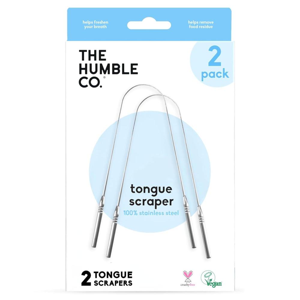 image:imageThe Humble Co Tongue Scraper for Adults amp Kids 2 Pack 100 Stainless Steel Tongue Cleaner Helps Eliminate Bad Breath amp Bacteria Dental Oral Care Products amp Personal Hygiene EssentialsStainless Steel