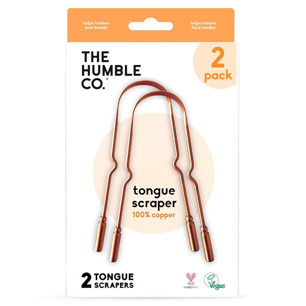 image:imageThe Humble Co Tongue Scraper for Adults amp Kids 2 Pack 100 Stainless Steel Tongue Cleaner Helps Eliminate Bad Breath amp Bacteria Dental Oral Care Products amp Personal Hygiene EssentialsCopper