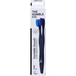 The Humble Co, Blue Purple Toothbrush, 2 Pack