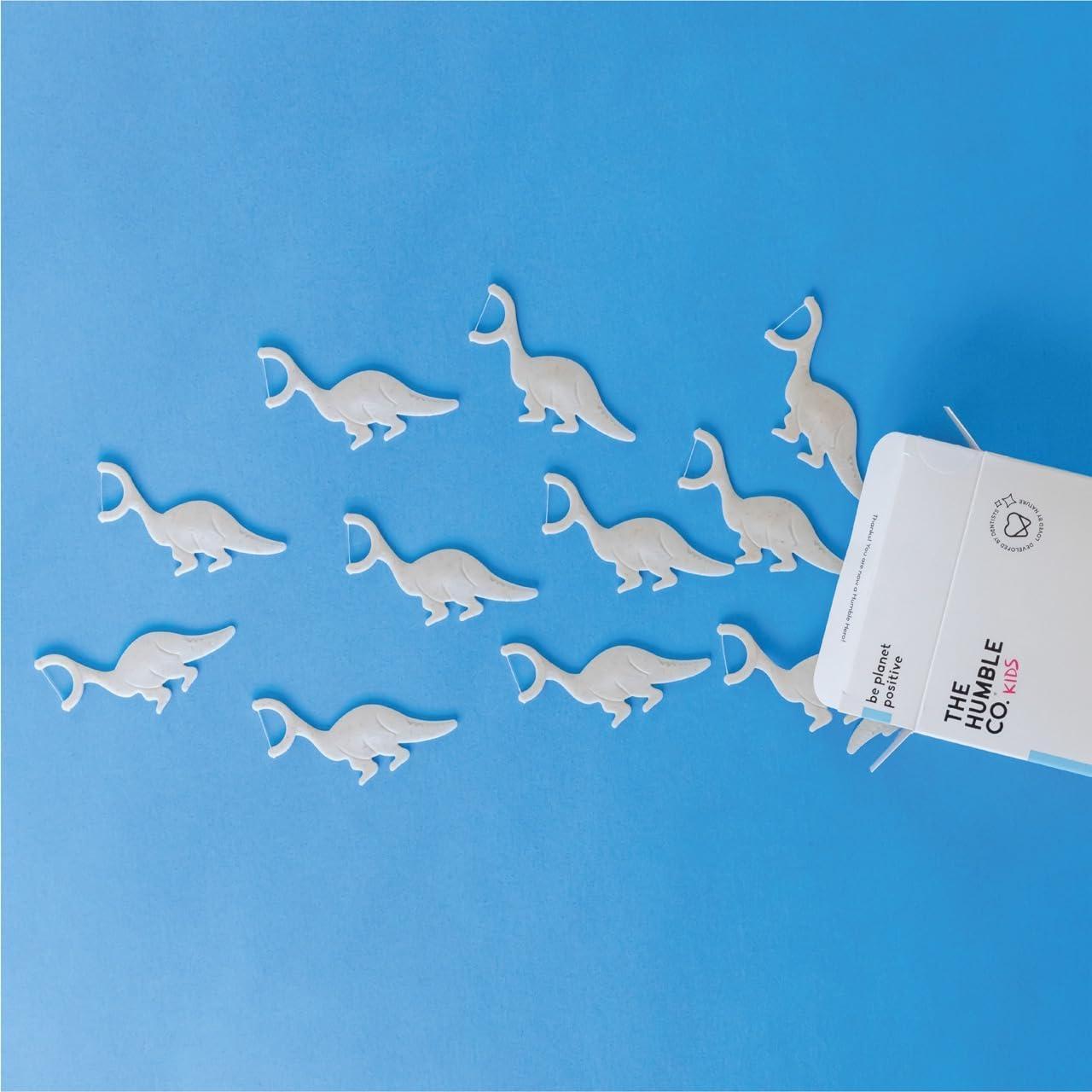 image:imageThe Humble Co Dental Floss Picks for Kids 200 Count Plant Based Dinosaur Shaped Floss for Kids Cruelty Free Floss for Superior Oral Care Dental Care and Gum Health Mint