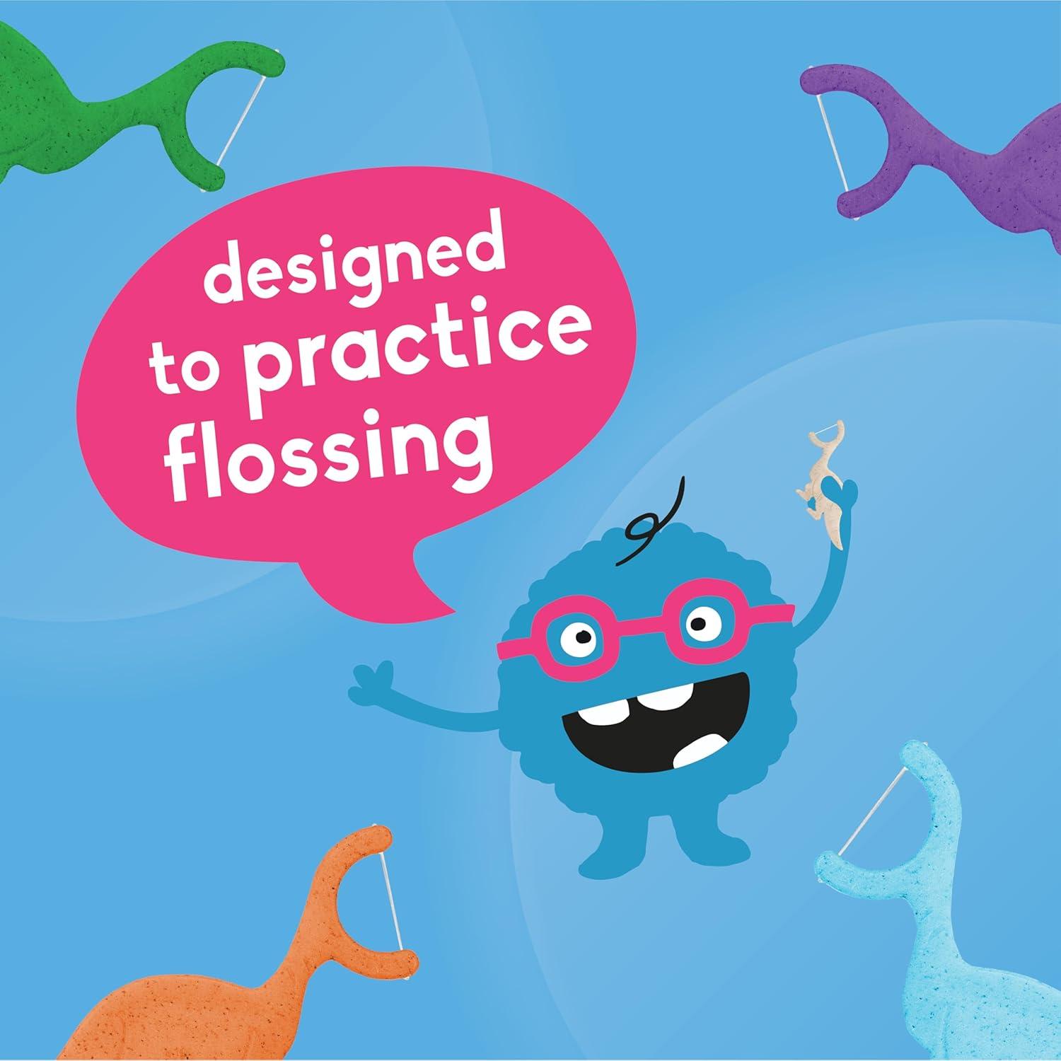 image:imageThe Humble Co Dental Floss Picks for Kids 200 Count Plant Based Dinosaur Shaped Floss for Kids Cruelty Free Floss for Superior Oral Care Dental Care and Gum Health Mint