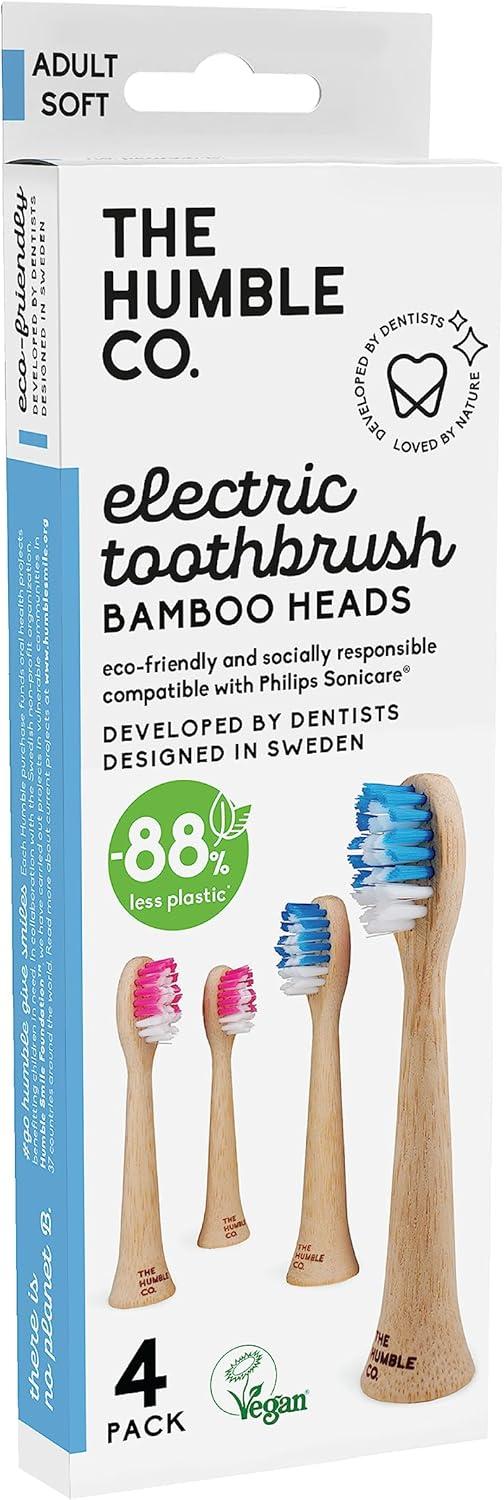 image:imageThe Humble Co Bamboo Electric Toothbrush Heads Compatible with Philips Sonicare Toothbrushes Replacement Toothbrush Heads with Soft Bristles Dental Oral Care amp Hygiene Fading Reminder BristlesRegular