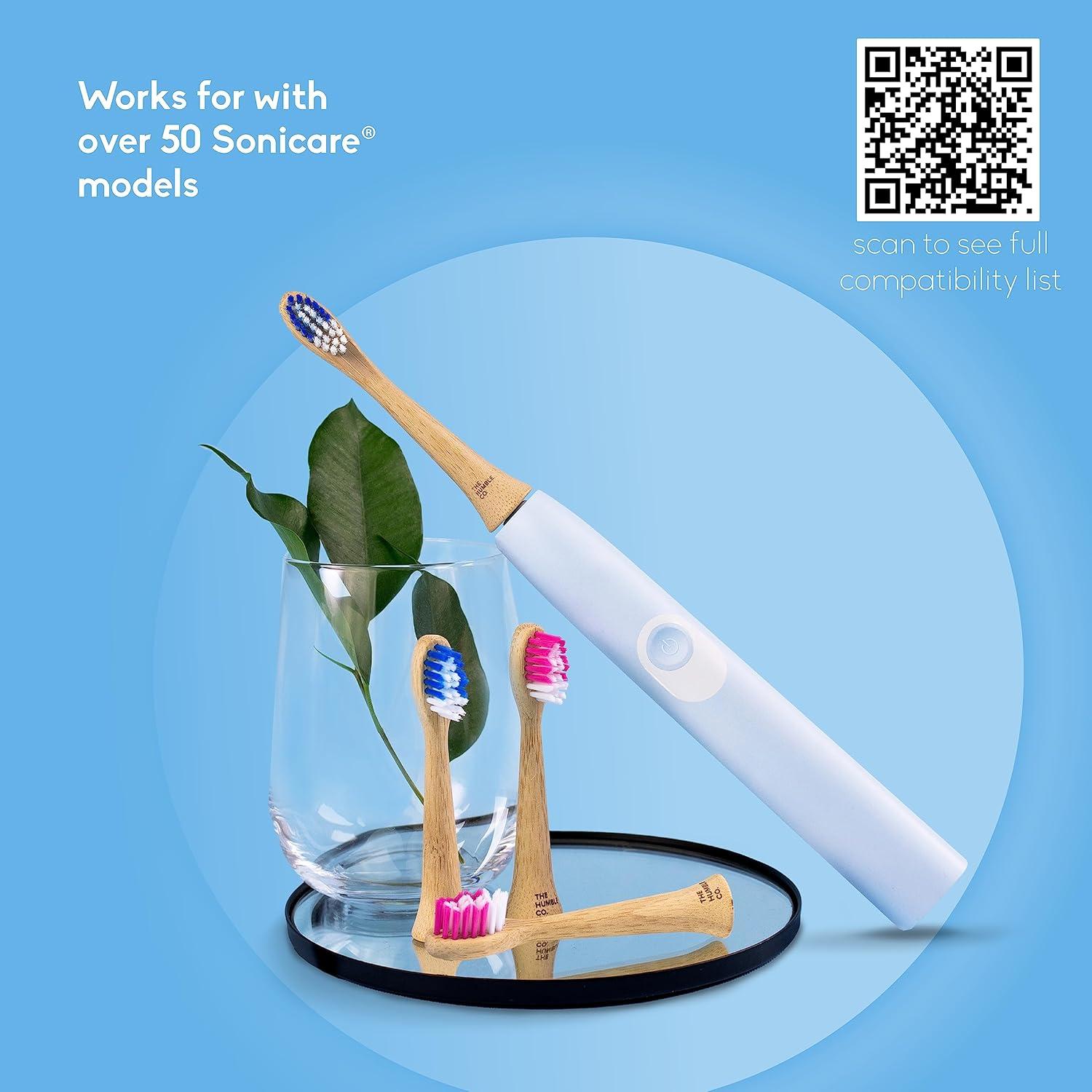 image:imageThe Humble Co Bamboo Electric Toothbrush Heads Compatible with Philips Sonicare Toothbrushes Replacement Toothbrush Heads with Soft Bristles Dental Oral Care amp Hygiene Fading Reminder BristlesRegular